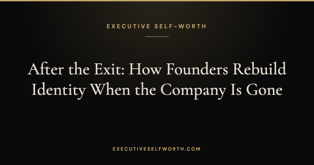 After the Exit: How Founders Rebuild Identity When the Company Is Gone