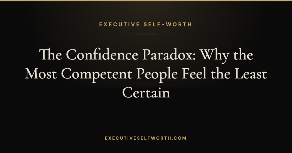 The Confidence Paradox: Why the Most Competent People Feel the Least Certain