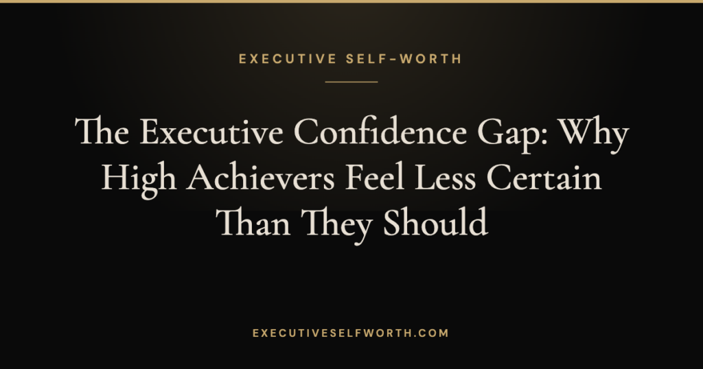 The Executive Confidence Gap: Why High Achievers Feel Less Certain Than They Should