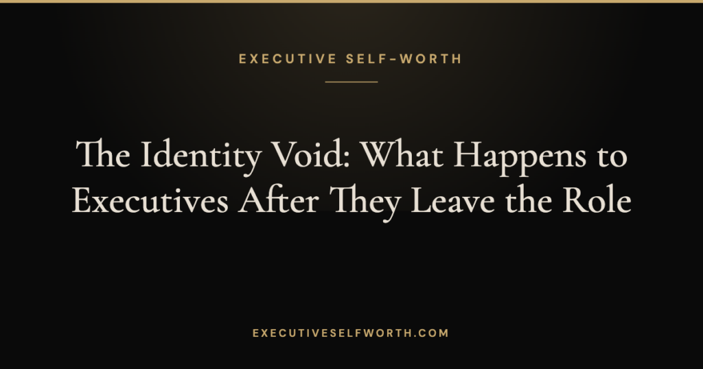 The Identity Void: What Happens to Executives After They Leave the Role