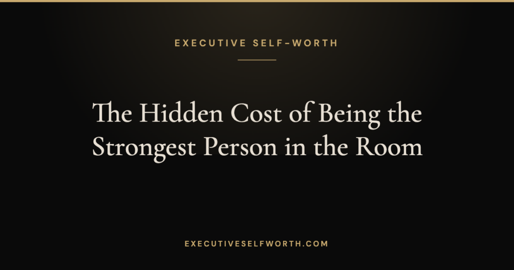 The Hidden Cost of Being the Strongest Person in the Room