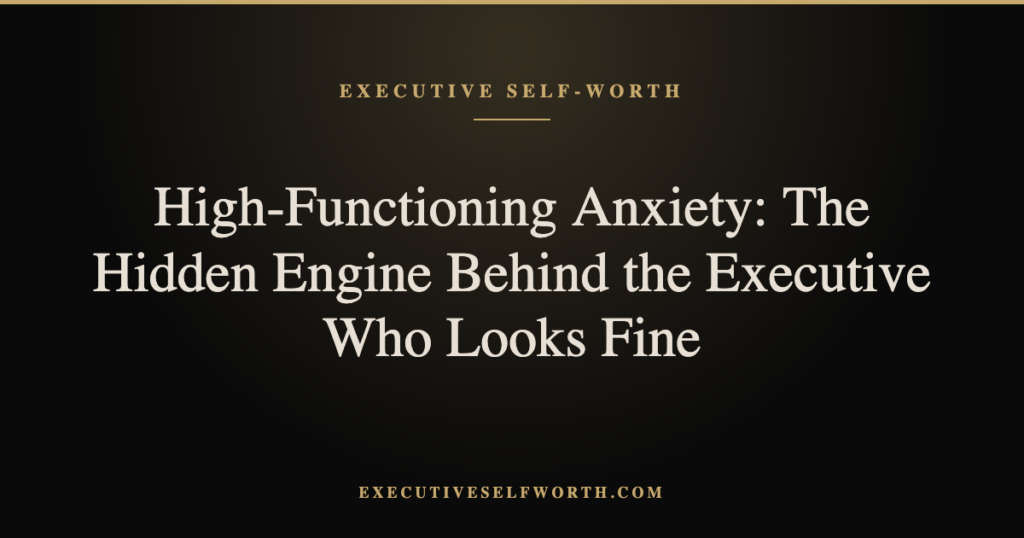 High-Functioning Anxiety: The Hidden Engine Behind the Executive Who Looks Fine
