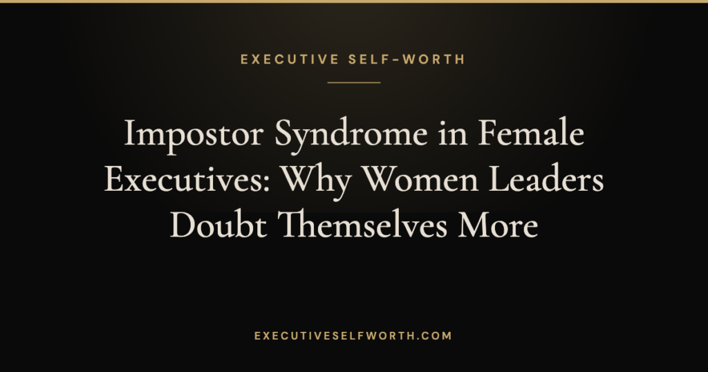 Impostor Syndrome in Female Executives: Why Women Leaders Doubt Themselves More