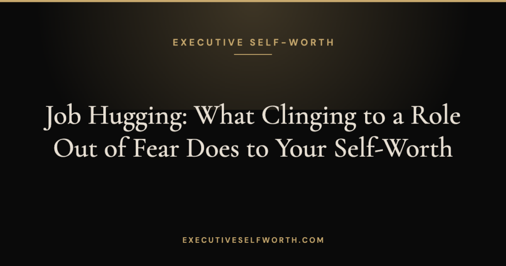 Job Hugging: What Clinging to a Role Out of Fear Does to Your Self-Worth