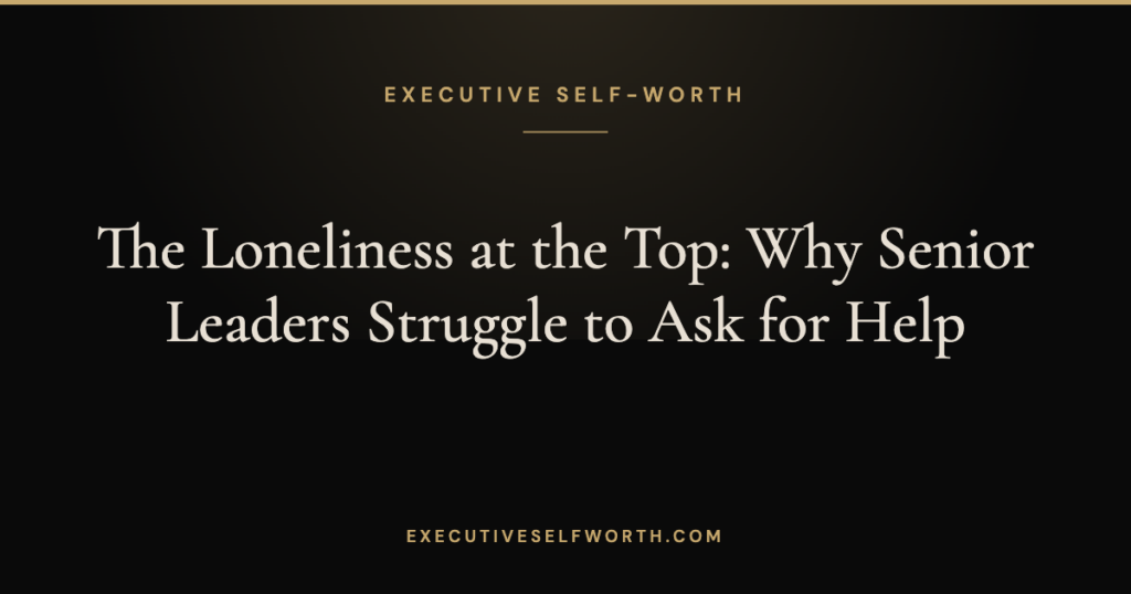 The Loneliness at the Top: Why Senior Leaders Struggle to Ask for Help
