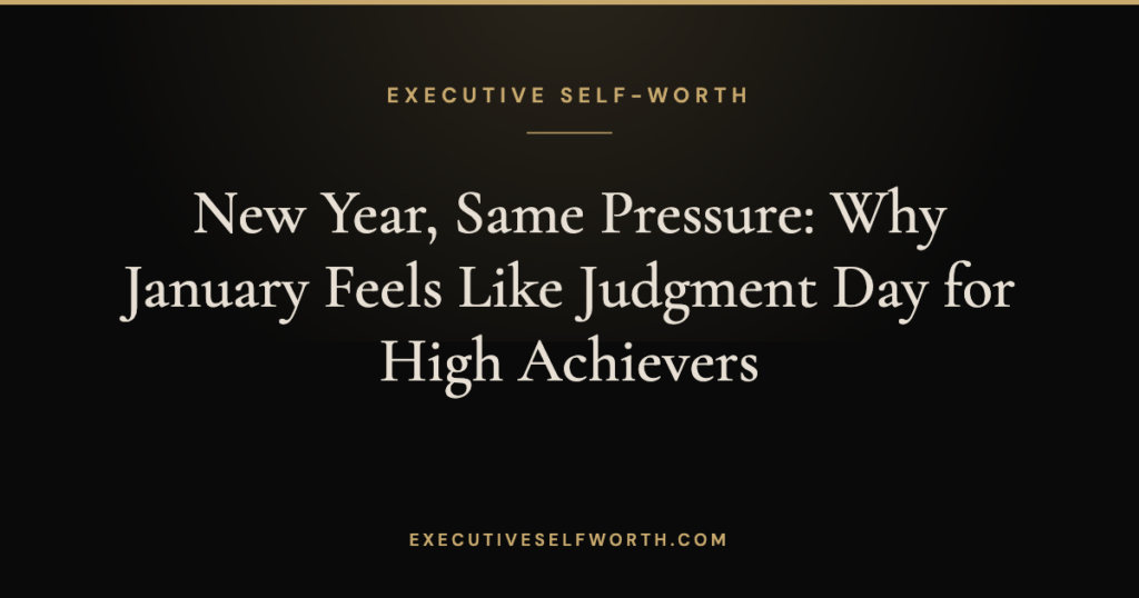 New Year, Same Pressure: Why January Feels Like Judgment Day for High Achievers