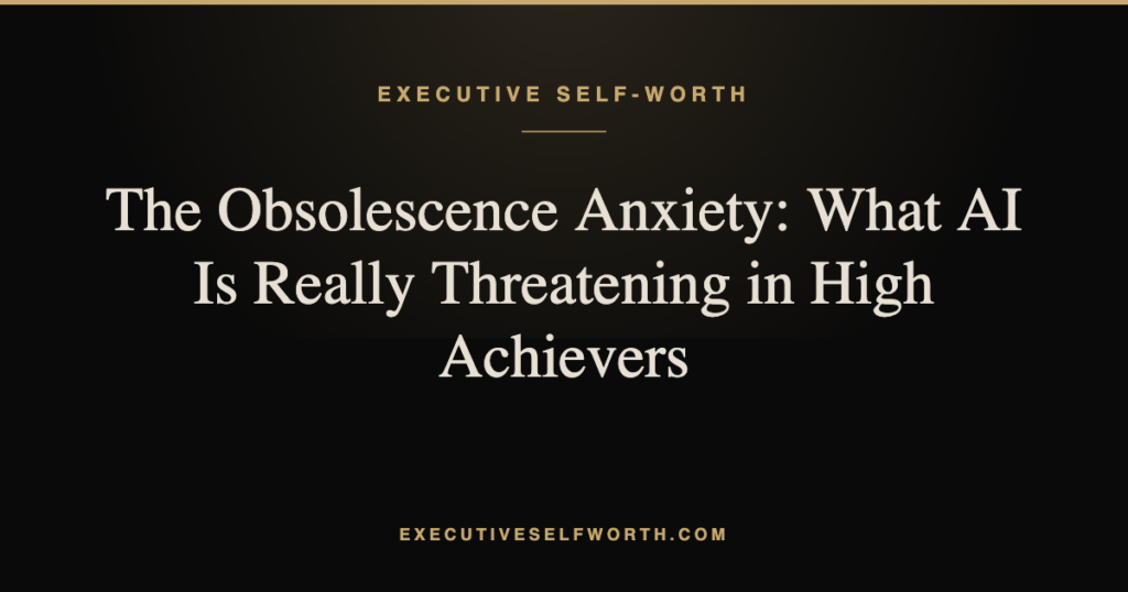 The Obsolescence Anxiety: What AI Is Really Threatening in High Achievers
