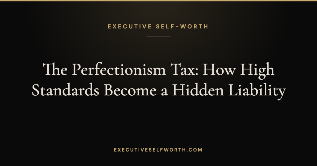 The Perfectionism Tax: How High Standards Become a Hidden Liability