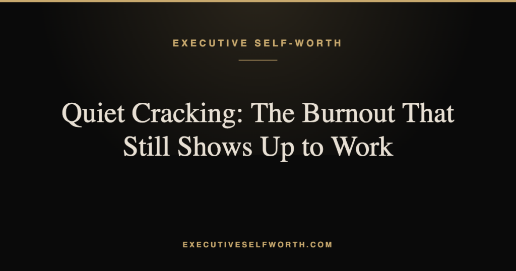 Quiet Cracking: The Burnout That Still Shows Up to Work
