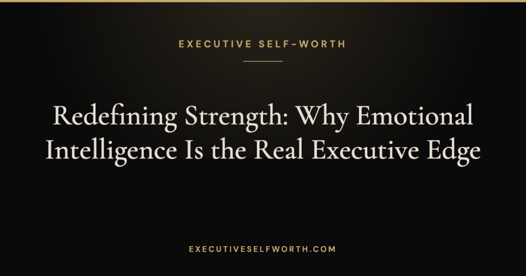 Redefining Strength: Why Emotional Intelligence Is the Real Executive Edge