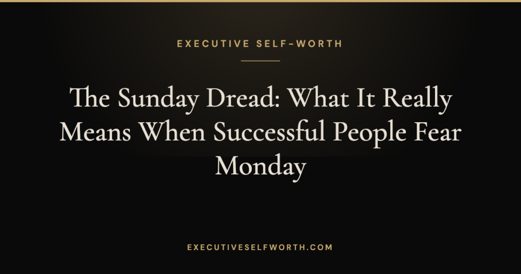 The Sunday Dread: What It Really Means When Successful People Fear Monday