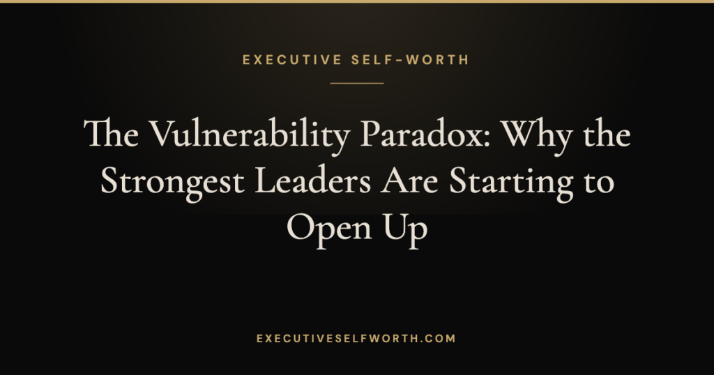 The Vulnerability Paradox: Why the Strongest Leaders Are Starting to Open Up
