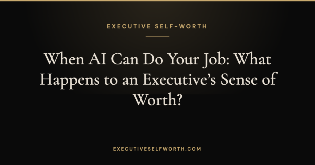 When AI Can Do Your Job: What Happens to an Executive’s Sense of Worth?