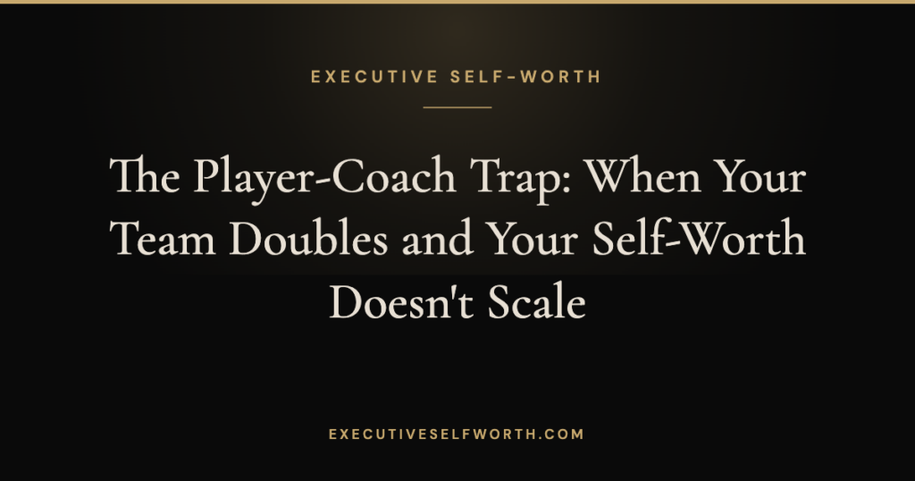 The Player-Coach Trap: When Your Team Doubles and Your Self-Worth Doesn't Scale