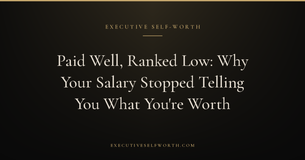 Paid Well, Ranked Low: Why Your Salary Stopped Telling You What You're Worth